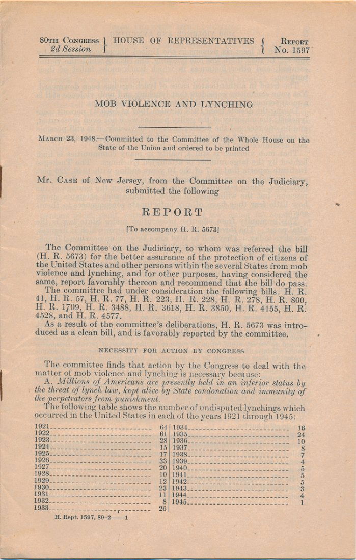 ANTI-LYNCHING LAW PUBLICATIONS (1 of 3)