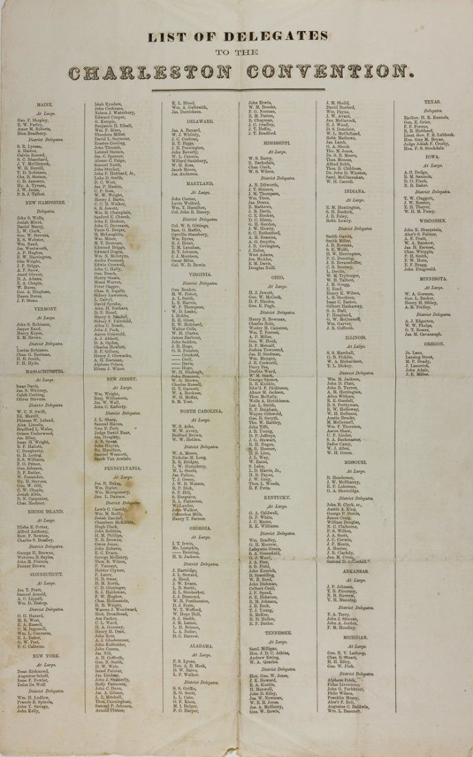 (1860 ELECTION OF ABRAHAM LINCOLN) CHARLESTON (1 of 1)