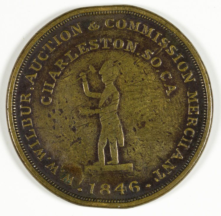 SLAVE AUCTIONEER'S ADVERTISING TOKEN (1 of 2)
