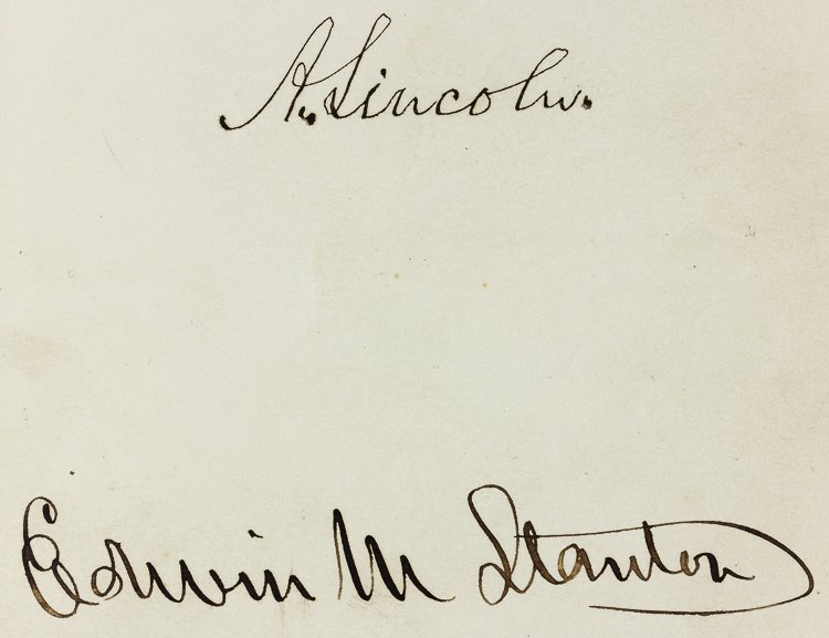 ABRAHAM LINCOLN AUTOGRAPH BOOK...WITH THE SIGNATURES OF (1 of 10)