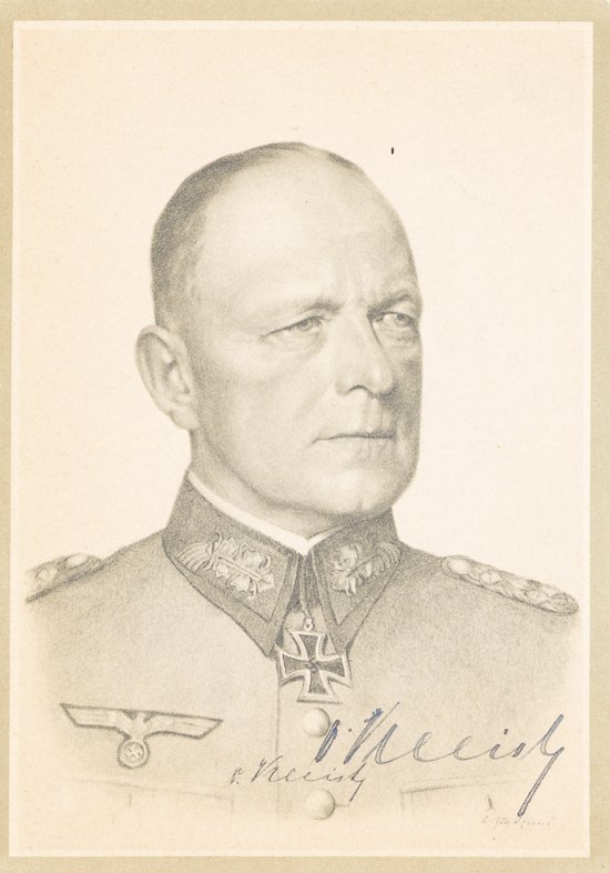 PAUL EWALD VON KLEIST: PAUL EWALD VON KLEIST (1881 - 1954) German military officer, the top Panzer commander in the German Army and superior to Guderian and Hoth, invaded France and later the Ukraine where he was captured b