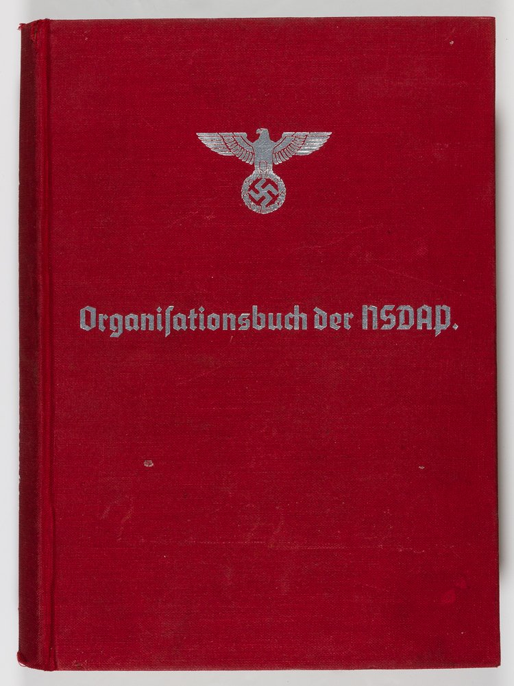 ORGANISATIONSBUCH DER N.S.D.A.P.: ORGANISATIONSBUCH DER N.S.D.A.P. The essential handbook of the NSDAP, "Organisationsbuch der NSDAP" ("Organization Book of the NSDAP"), by Dr. Robert Ley, (Munich: Franz Eher Nachf.) 1936, first editi