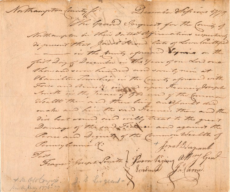JONATHAN D. SERGEANT: JONATHAN D. SERGEANT (1746 - 1793) American lawyer from Princeton, New Jersey who represented his state in the Second Continental Congress in 1776 and 1777. He also served on the committee that drafte