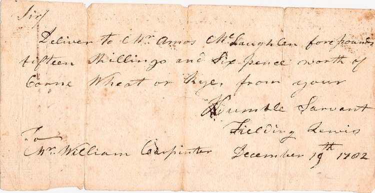 (FAMILY OF GEORGE WASHINGTON) FIELDING LEWIS II AND: (FAMILY OF GEORGE WASHINGTON) FIELDING LEWIS II AND HOWELL LEWIS FIELDING LEWIS II (1751 - 1803) Nephew of President George Washington and the son of Washington's brother-in-law, Fielding Lewis (1725-