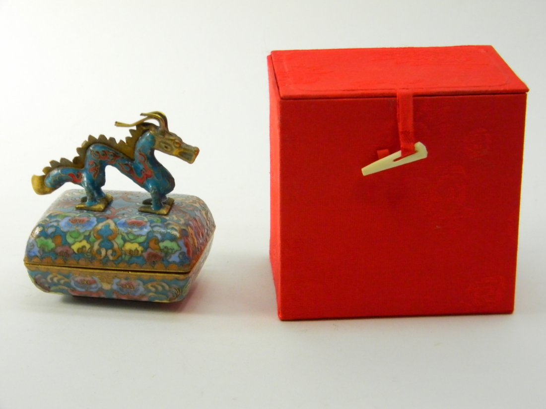 The "Dragon Dance" Cloisonne Music Box: The "Dragon Dance" Music Box. An original issue in the Imperial Symphony of the animals music box collection. Handcrafted for Ardleigh Elliot in the ancient art of cloisonne.