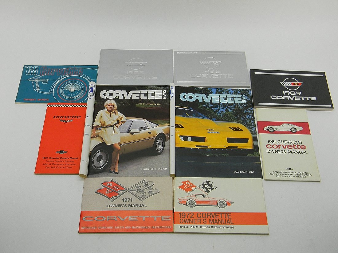Lot Chevrolet Corvette Owner Manuals Corvette News: Lot includes: Chevrolet Corvette Manuals. 1968-1989. includes 2 Corvette News winter issue 1983-84, fall issue 1983.