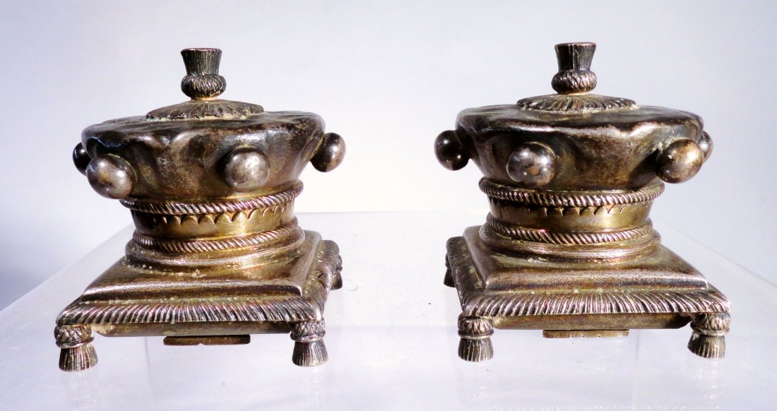 English Sterling Silver Crown Handles Vegetable Dishes: Very heavy, English hallmarked Crown shaped handles for Vegetable dishes or other covered silver dishes, perhaps for a royal service The two handles have English hallmarks including the marks for Lond