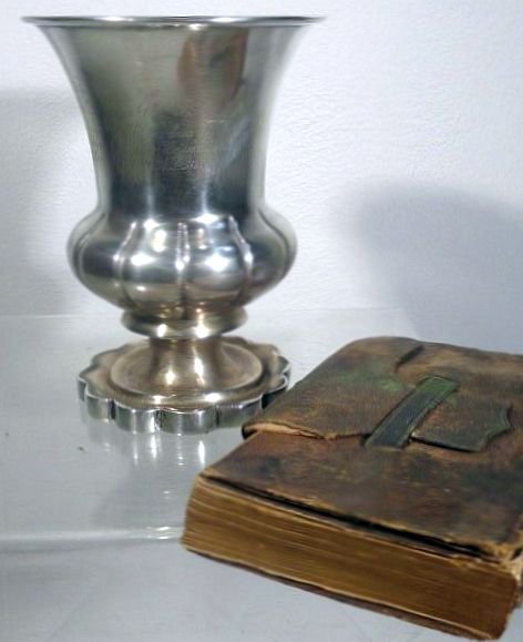 American Coin Silver Masonic Chalice Free Mason Cup and (1 of 10)