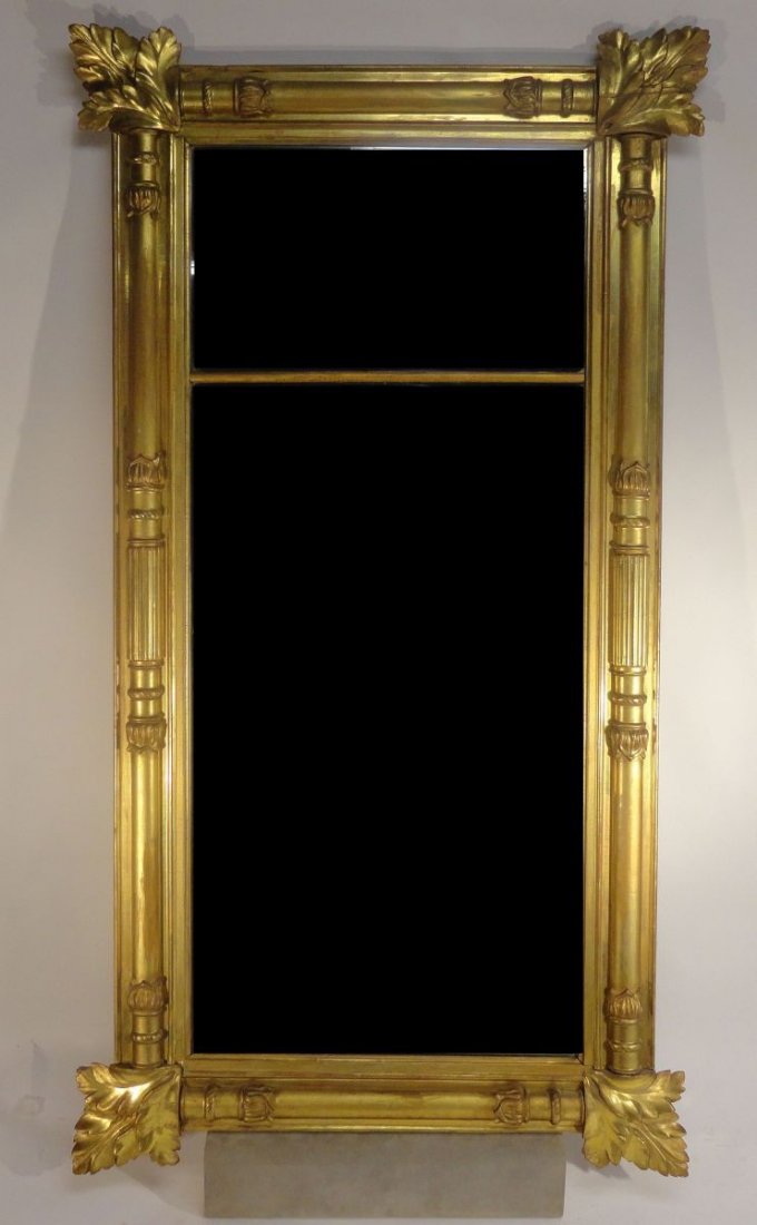 Isaac Platt Giltwood American Classical Federal Mirror (1 of 10)