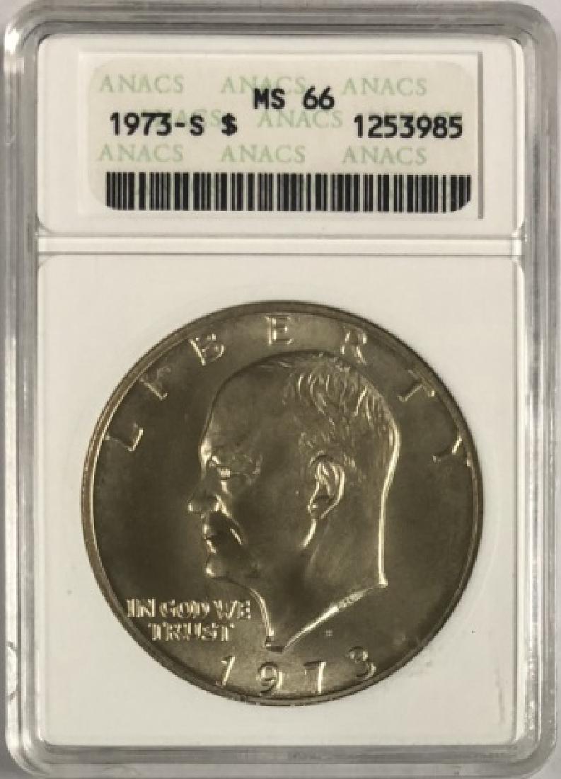 1973-S MS66 EISENHOWER SILVER DOLLAR (1 of 2)