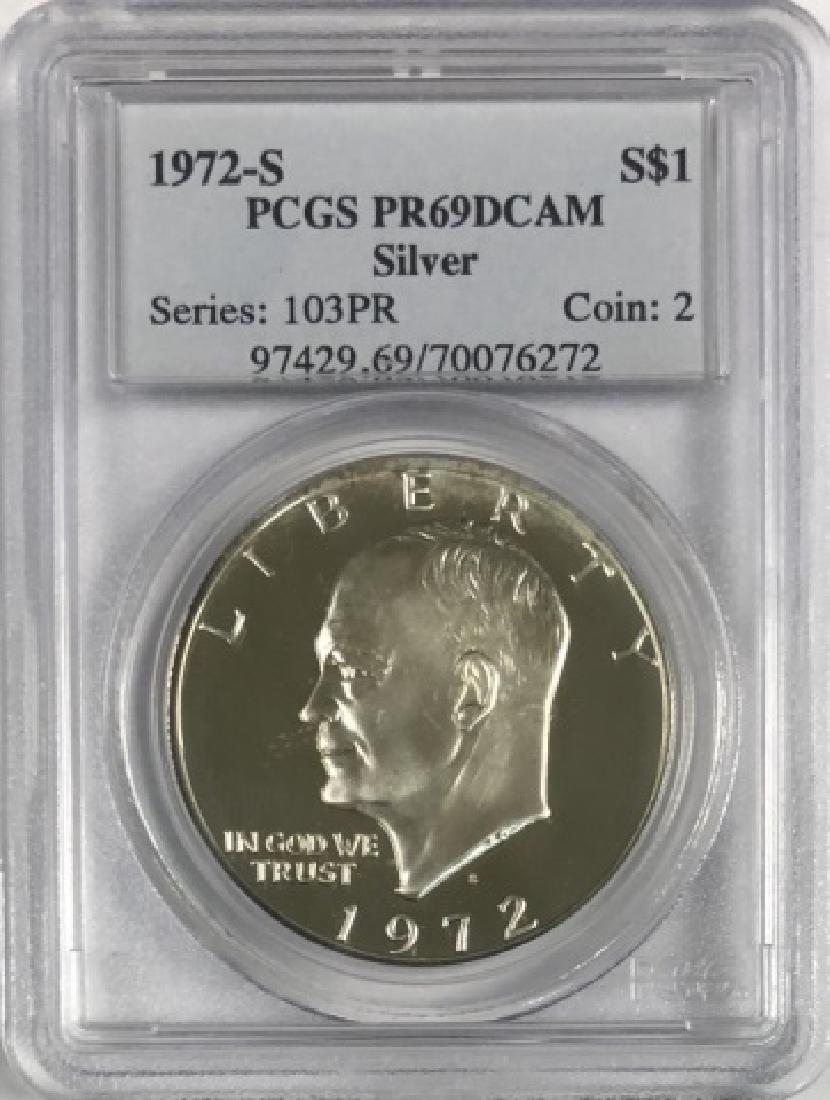 1972-S PR69 DCAM EISENHOWER SILVER DOLLAR (1 of 2)