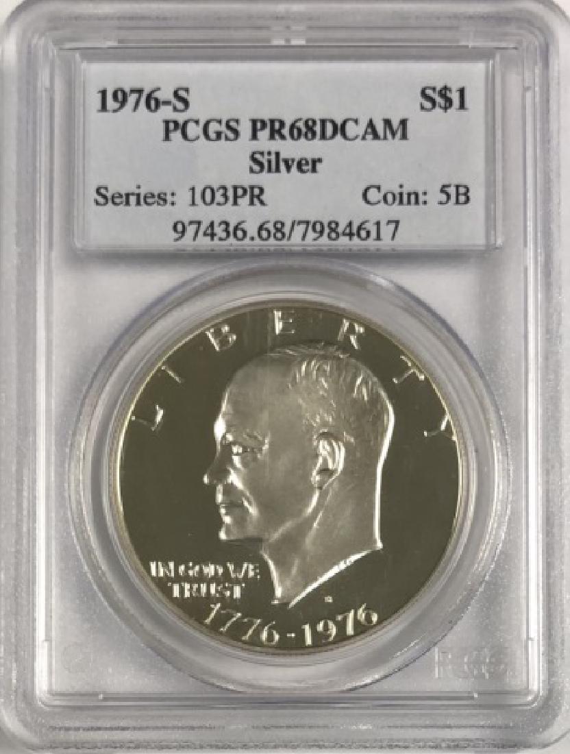 1976-S PR68 DCAM EISENHOWER SILVER DOLLAR-PCGS (1 of 2)