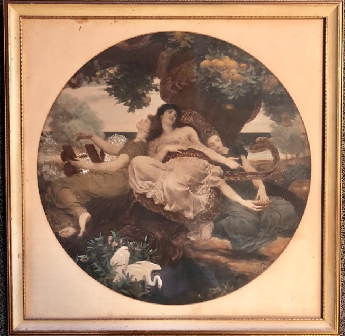 HAND TINTED FREDERIC LEIGHTON CHROMO-LITHOGRAPH (1 of 2)