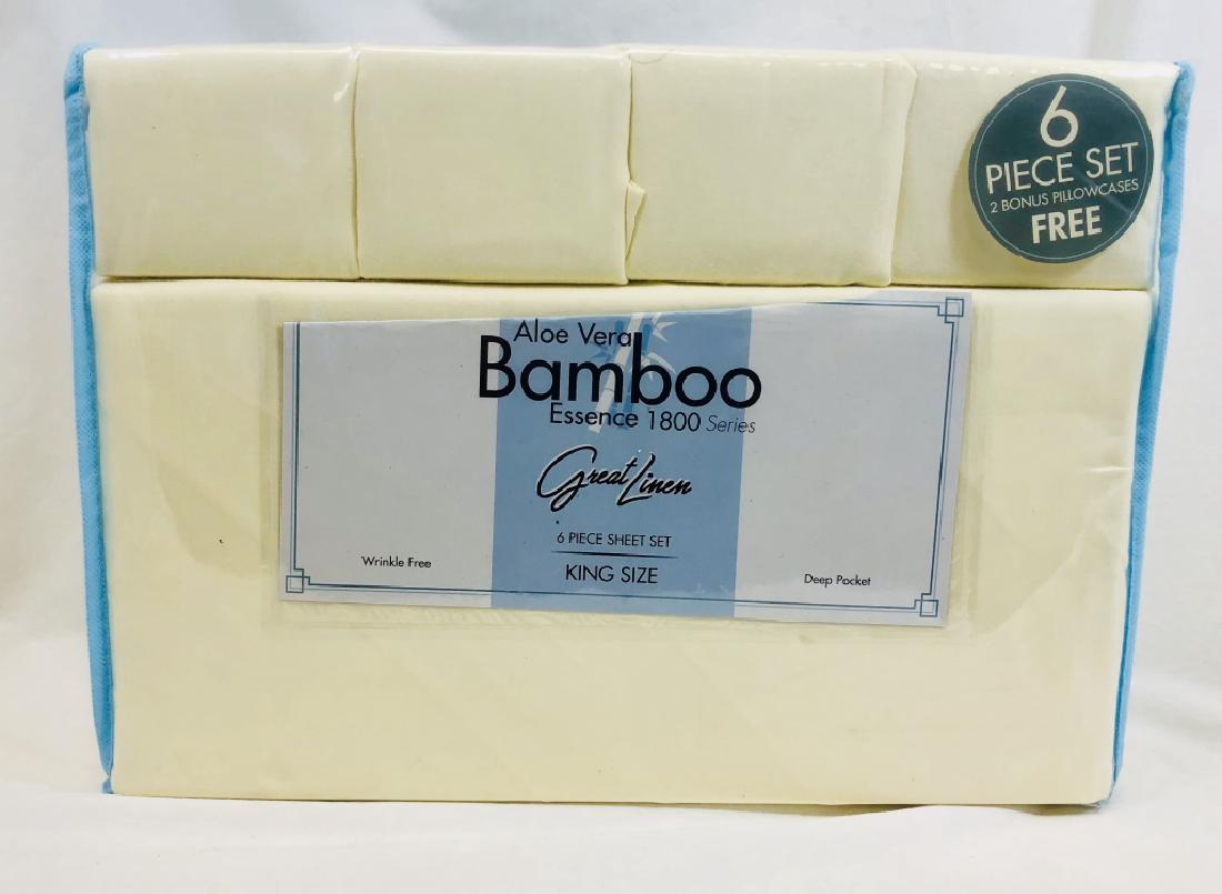 NEW GREAT LINEN ALOE VERO BAMBOO 6PC SHEET SET (1 of 1)