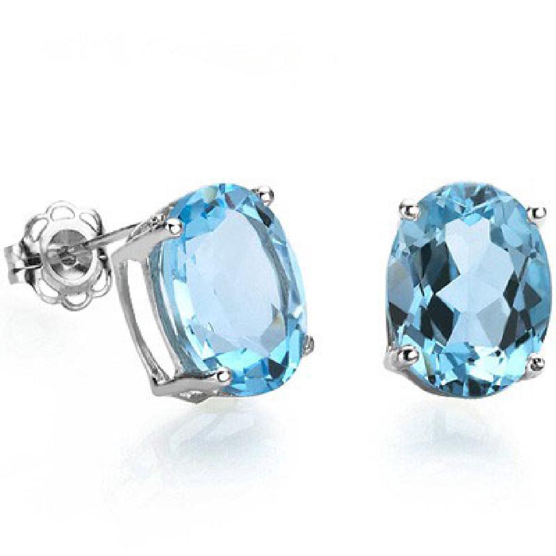 CLASSIC 2CT OVAL BLUE AMETHYST SOLITAIRE EARRINGS (1 of 1)