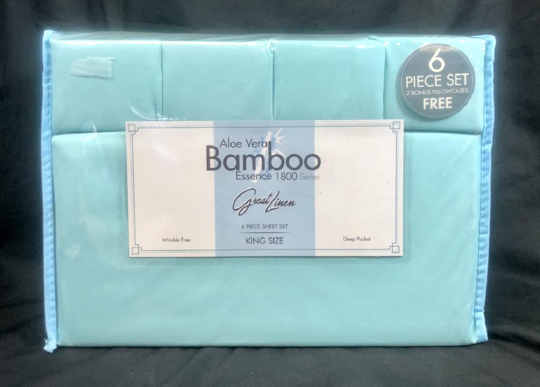 NEW GREAT LINEN ALOE VERO BAMBOO 6PC SHEET SET (1 of 1)