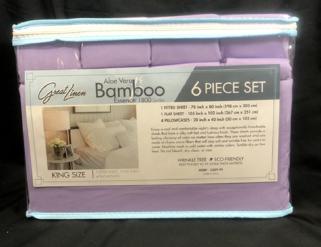 NEW GREAT LINEN ALOE VERO BAMBOO 6PC SHEET SET (1 of 1)