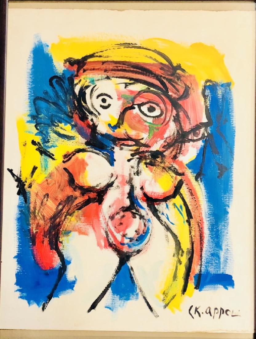 KAREL APPEL ABSTRACT MIXED MEDIA ON PAPER V$20,000 (1 of 3)