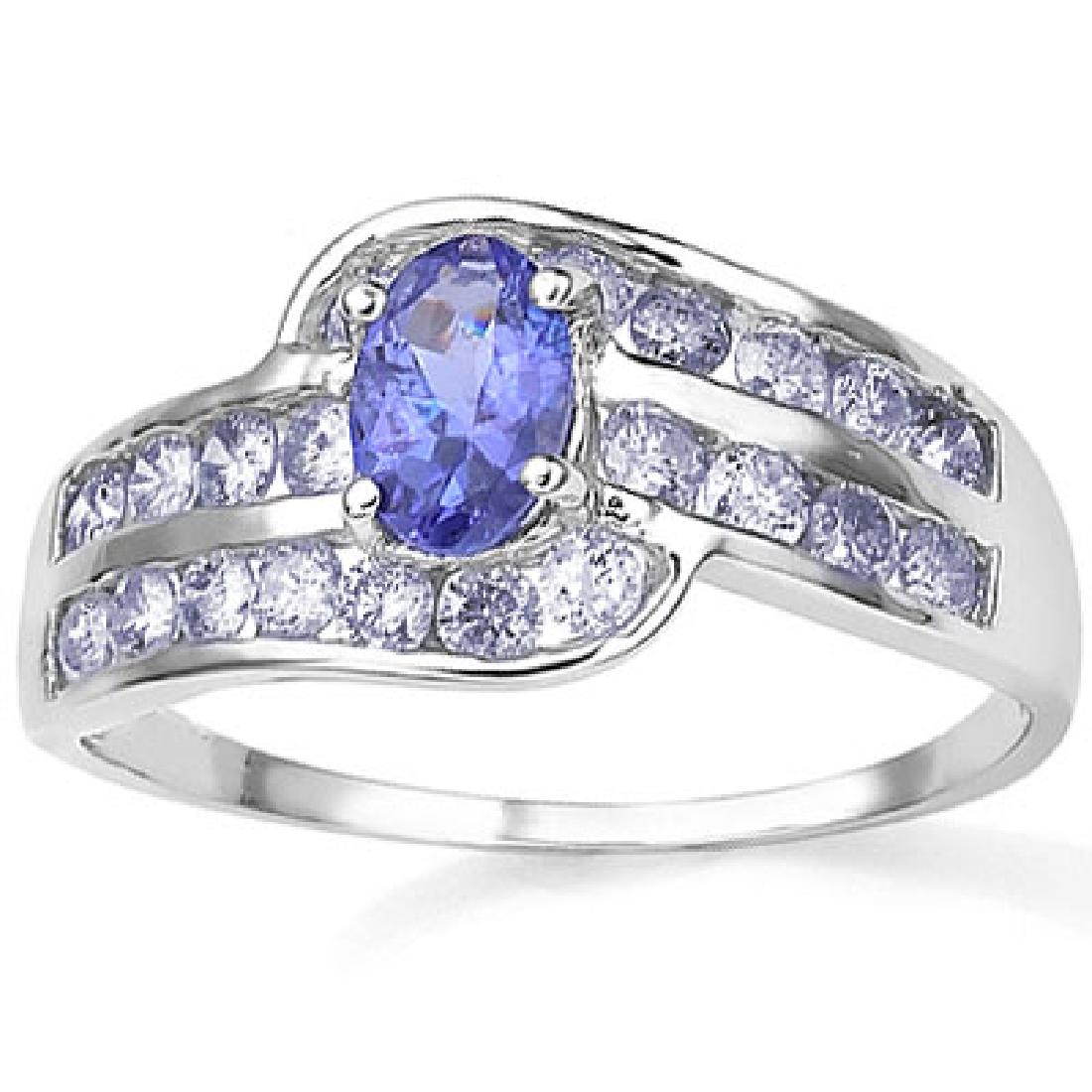 BEAUTIFUL MULTI TANZANITE ELITE STERLING RING (1 of 1)