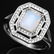 SPLENDID ART DECO FIRE OPAL/DIAMOND ESTATE RING