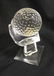 ELEGANT CRYSTAL GOLF BALL ON STAND PAPERWEIGHT