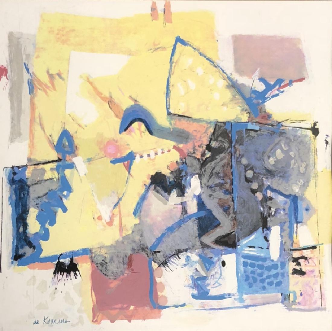 WILLEM DE KOONING FINE ART SERIGRAPH V$1,500: signed in the bottom/32 inches high and 32 inches wide including the frame. The composition is roughly 21 inches high and 21 inches wide/near mint or mint condition,