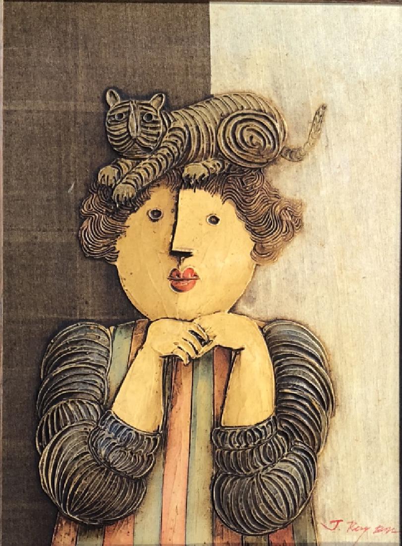 J. ROYBAL OIL ON CANVAS PAINTING (1 of 4)