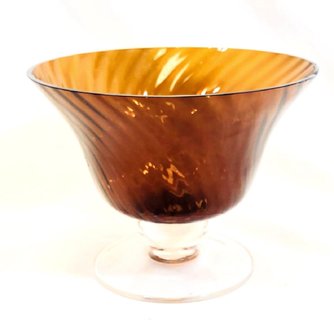 ARTIST SIGNED VINTAGE ART GLASS CANDY DISH (1 of 1)