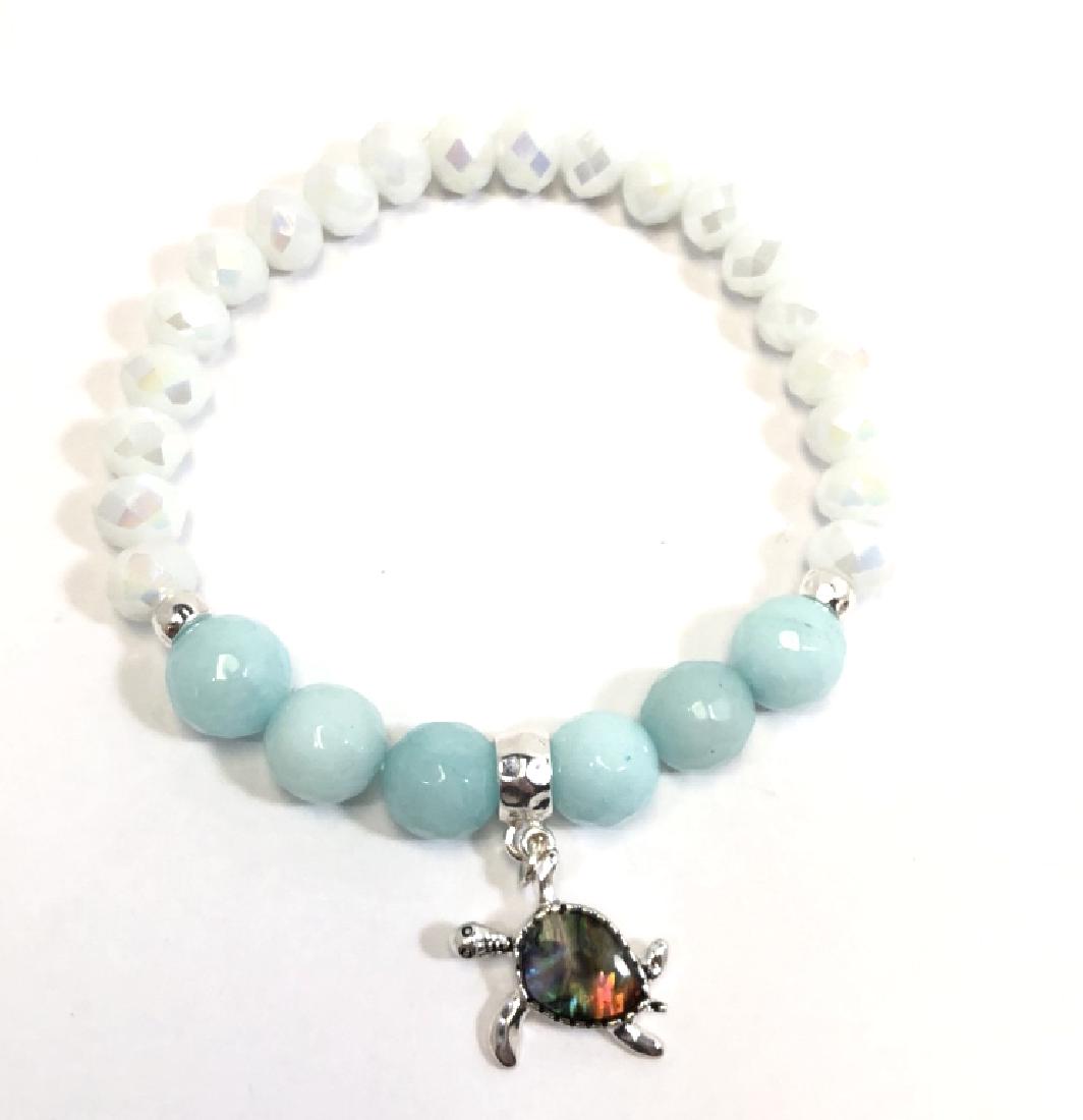COOL ABALONE SHELL TURTLE ACCENT BRACELET (1 of 1)