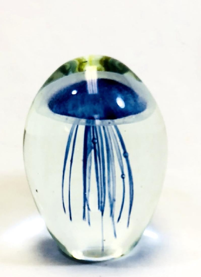 BRIGHT BLUE MURANO JELLYFISH SCULPTURE (1 of 1)