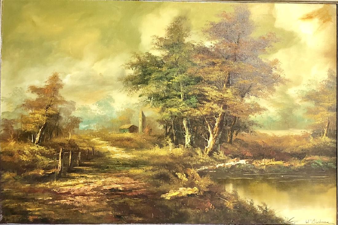 WILLIAM BLACKMAN OIL ON CANVAS LANDSCAPE (1 of 4)