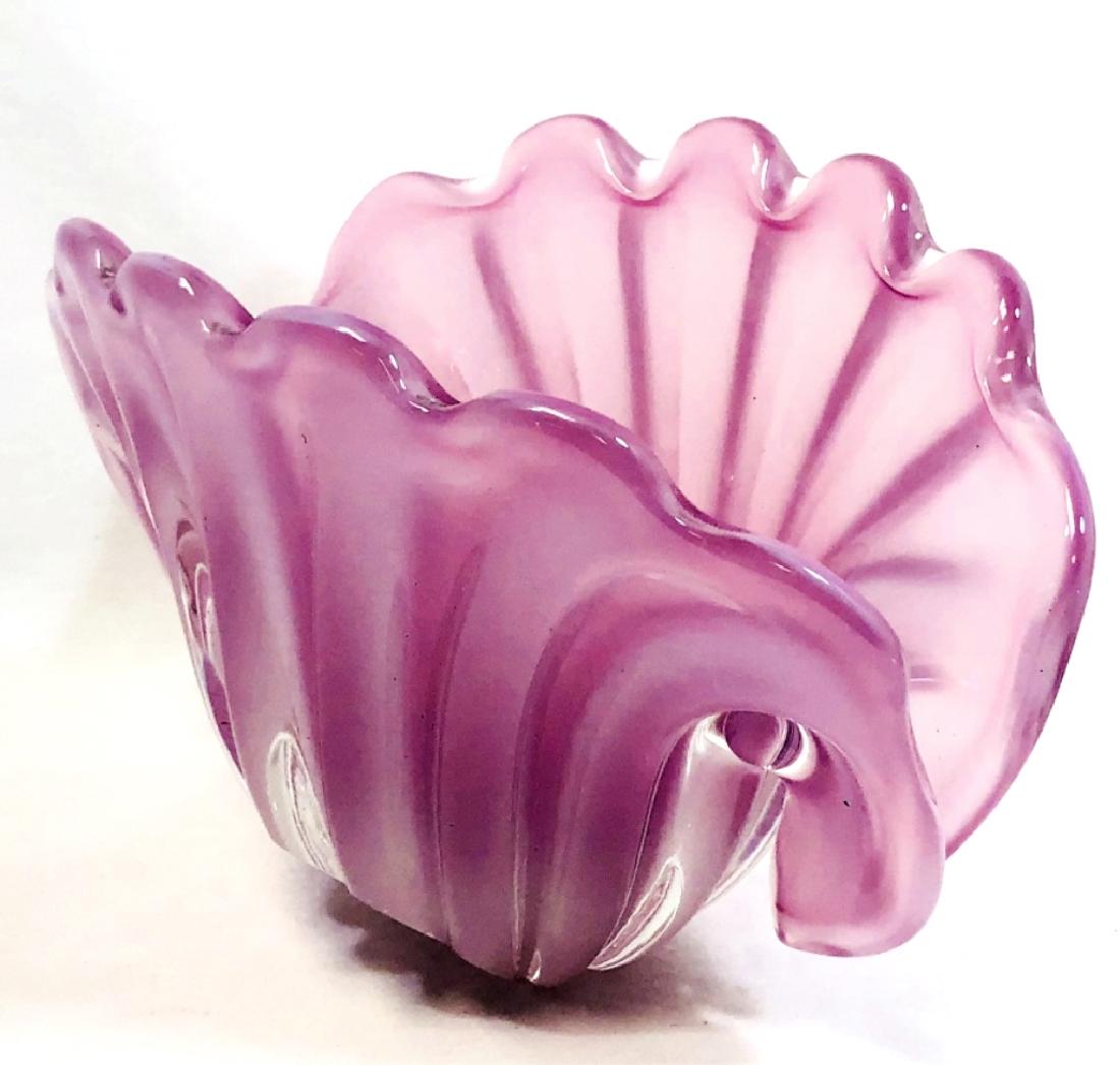 LOVELY VINTAGE PINK MURANO GLASS DECO VASE (1 of 1)