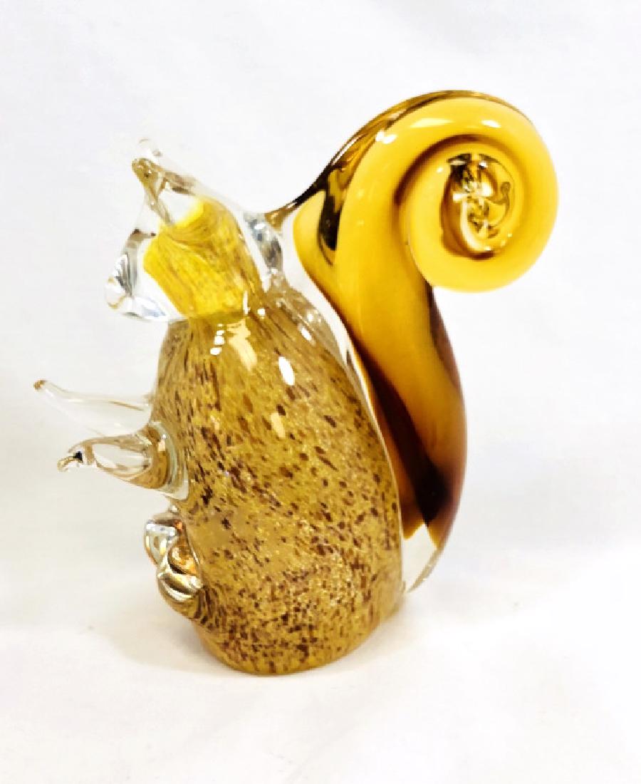 ADORABLE MURANO AMBER GLASS SQUIRREL SCULPTURE (1 of 1)