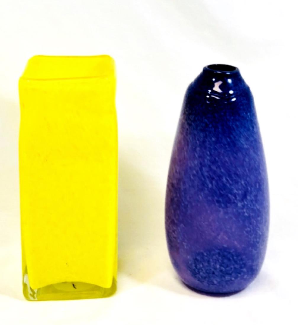 LOT OF 2 MURANO COLORED GLASS VASES (1 of 1)