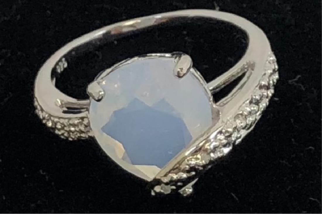 BEAUTIFUL FIRE OPAL ART DECO STERLING RING (1 of 1)