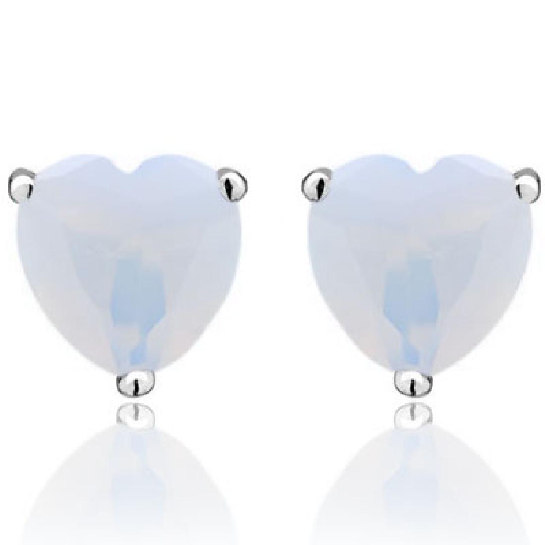 ELEGANT 1CT FIRE OPAL HEART CUT EARRINGS (1 of 1)