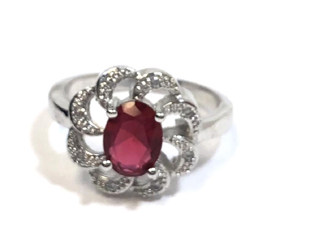 PRECIOUS RASPBERRY GARNET 1CT GEMSTONE RING (1 of 1)