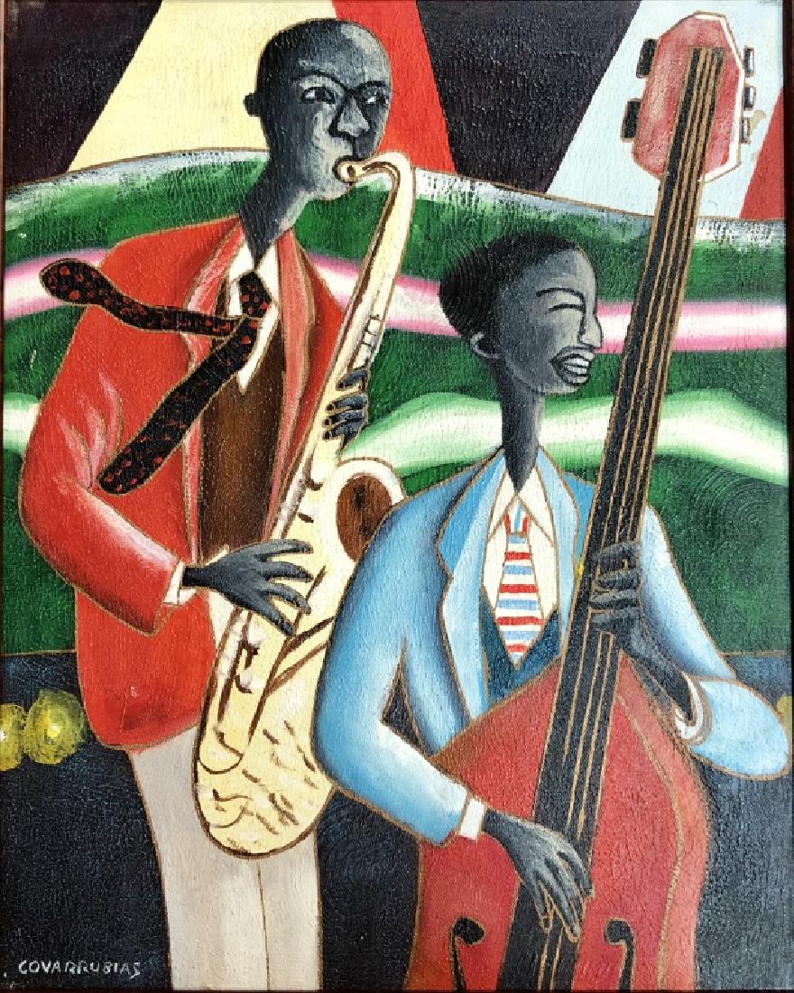 MIGUEL COVARRUBBIAS OIL ON CANVAS WORK V$18,000 (1 of 4)