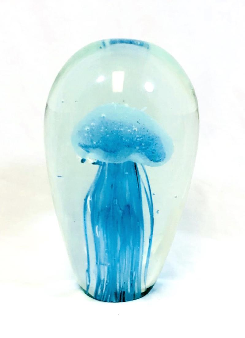 SUPERB ELETRIC BLUE MURANO JELLYFISH SCULPTURE (1 of 1)