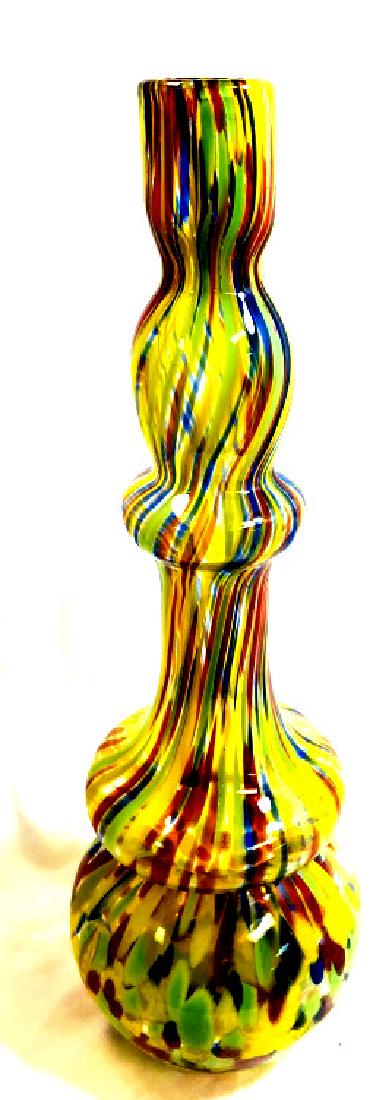 MUTLI COLOR BRIGHT SPOT MURANO TUBULAR GLASS VASE (1 of 1)