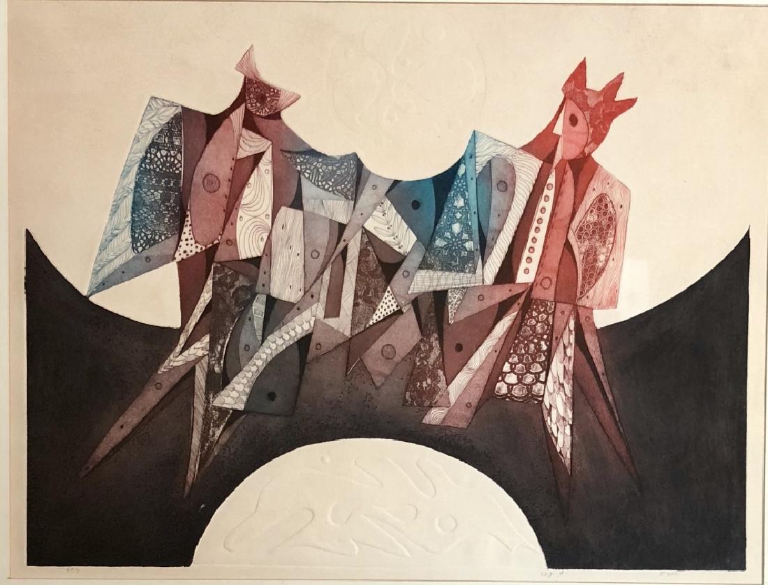 PENCIL SIGNED AMRAM EBGI LITHOGRAPH (1 of 5)