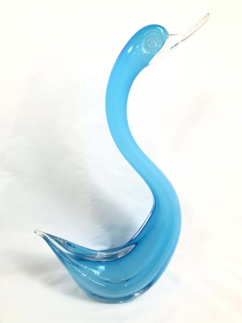 FABULOUS LIGHT BLUE MURANO GLASS DUCK SCULPTURE (1 of 1)