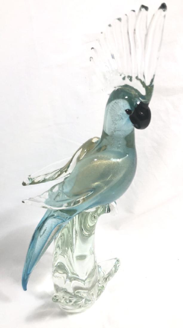EXQUISITE GOLD INFUSED MURANO GLASS BIRD SCULPTURE (1 of 1)