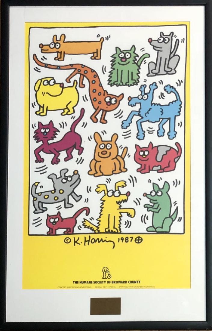 1987 KEITH HARING HUMANE SOCIETY POSTER (1 of 1)
