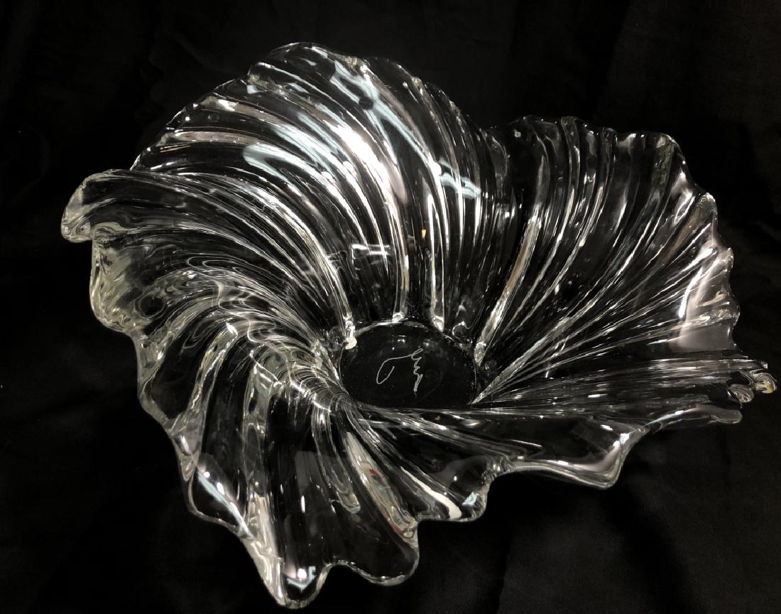 GORGEOUS SIGNED VINTAGE CRYSTAL ART DECO BOWL (1 of 1)