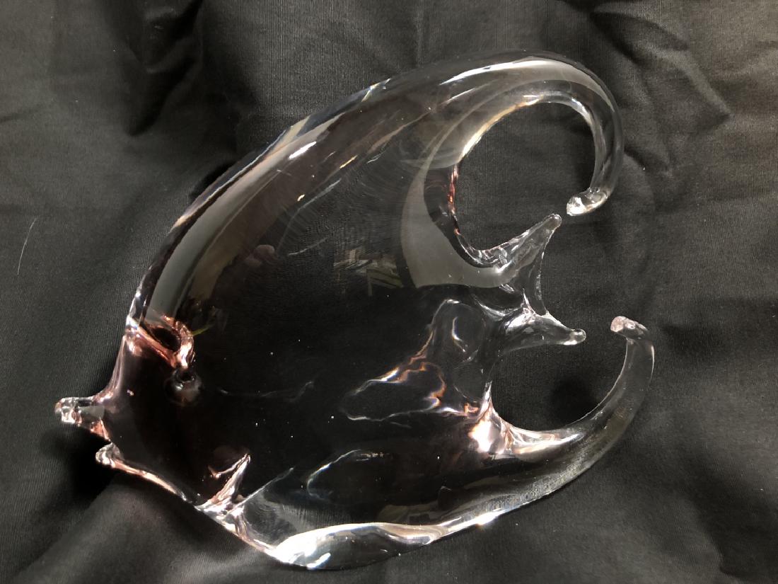 FANTASTIC MURANO PURPLE NOSE GLASS FISH SCULPTURE (1 of 1)