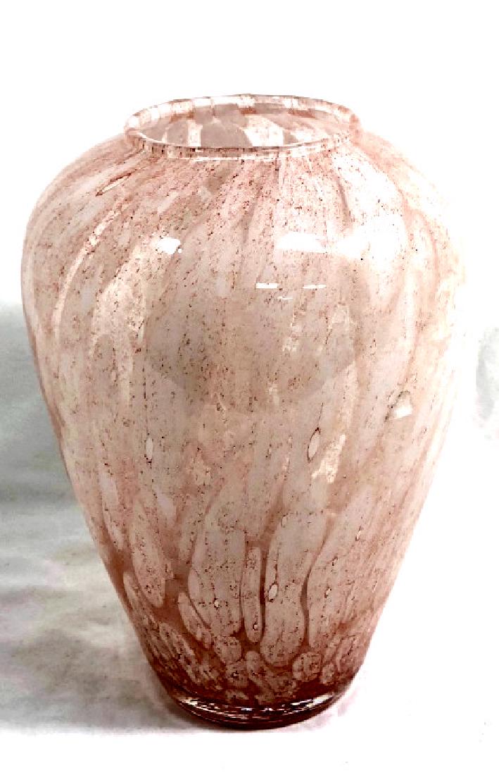 PRETTY PASTEL PINK VINTAGE MURANO GLASS VASE (1 of 1)
