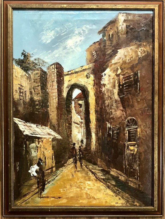 OSKAR MULLEY OIL ON CANVAS STREET SCENE V$8,000 (1 of 2)