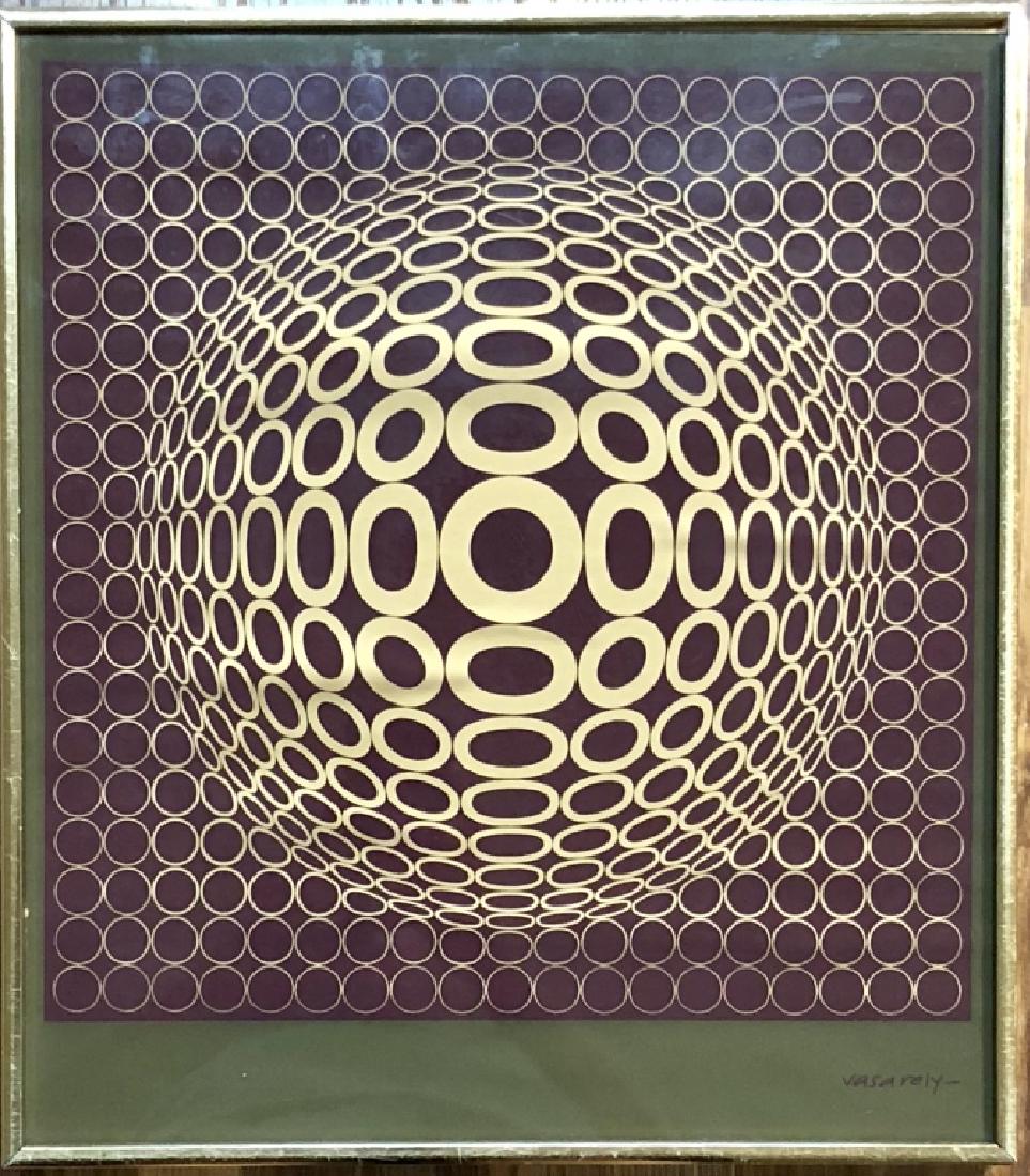 VICTOR VASARELY ABSTRACT PRINT FRAMED (1 of 1)