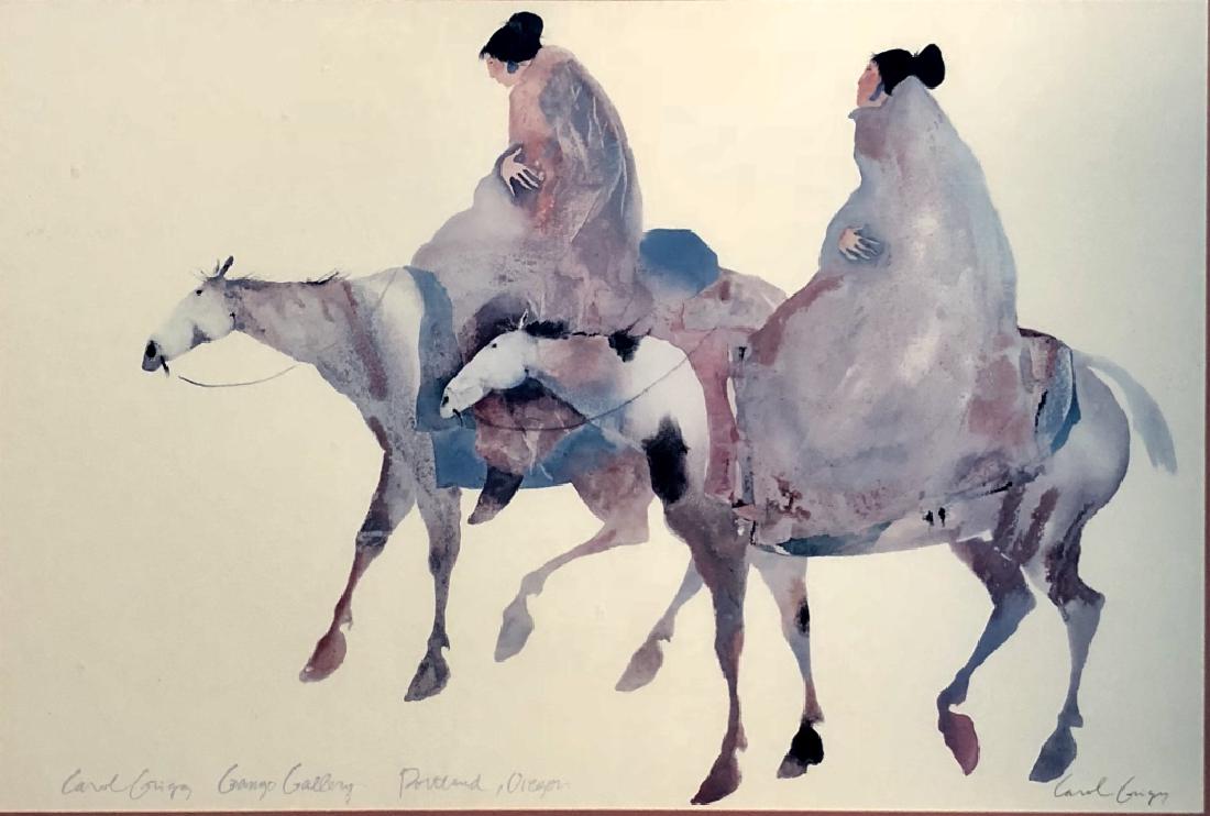 PENCIL SIGNED CAROL GRIGGS FINE ART LITHOGRAPH: 49"WX37"H MINT CONDITION